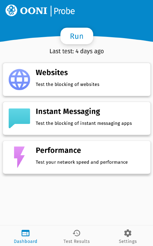 OONI Probe Mobile OONI Probe Mobile