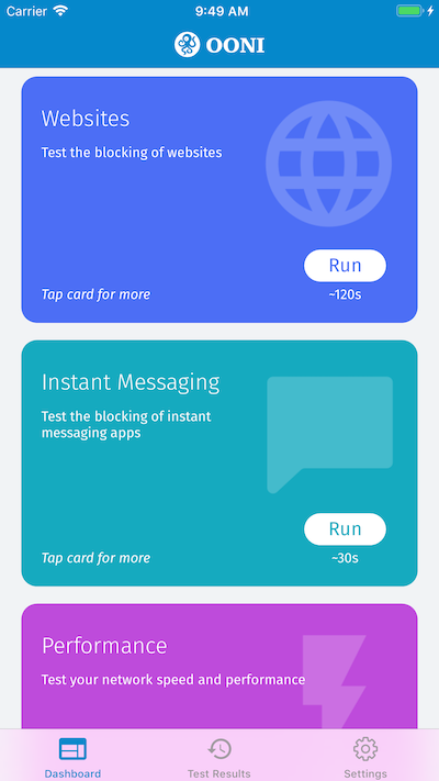OONI Probe mobile app OONI Probe mobile app